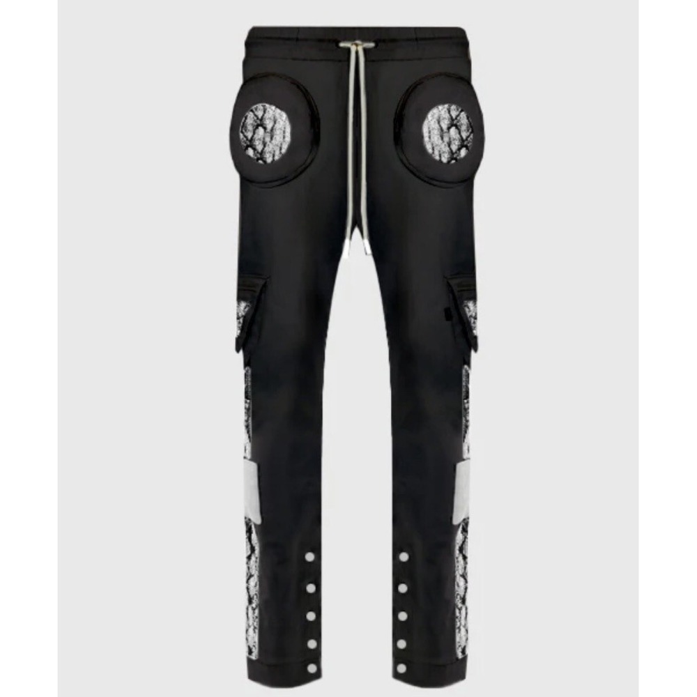 The Hideout Clothing Unisex Snakes and Shapes Cargo Joggers Pants Small 30 New